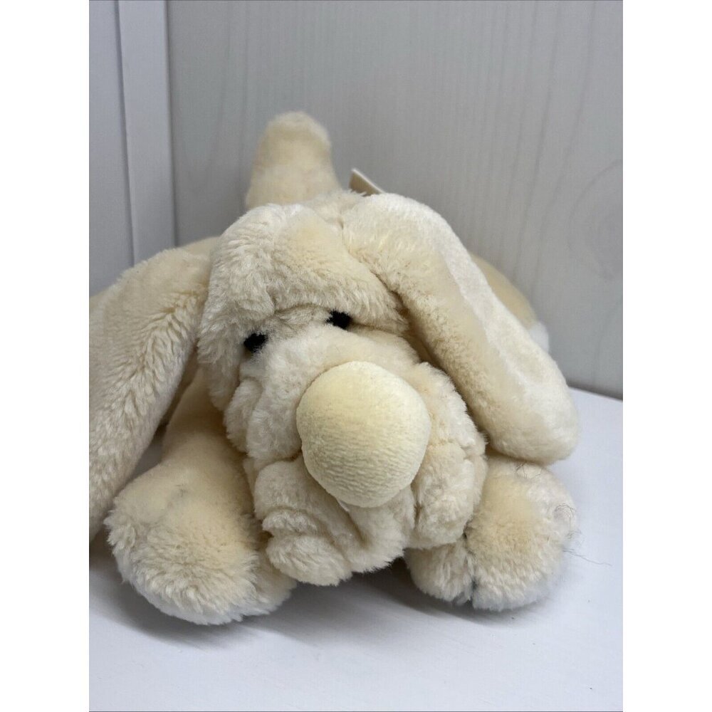 Vintage‎ 1980s Ganz Bros Wrinkles Dog Finger Puppet Plush Cream